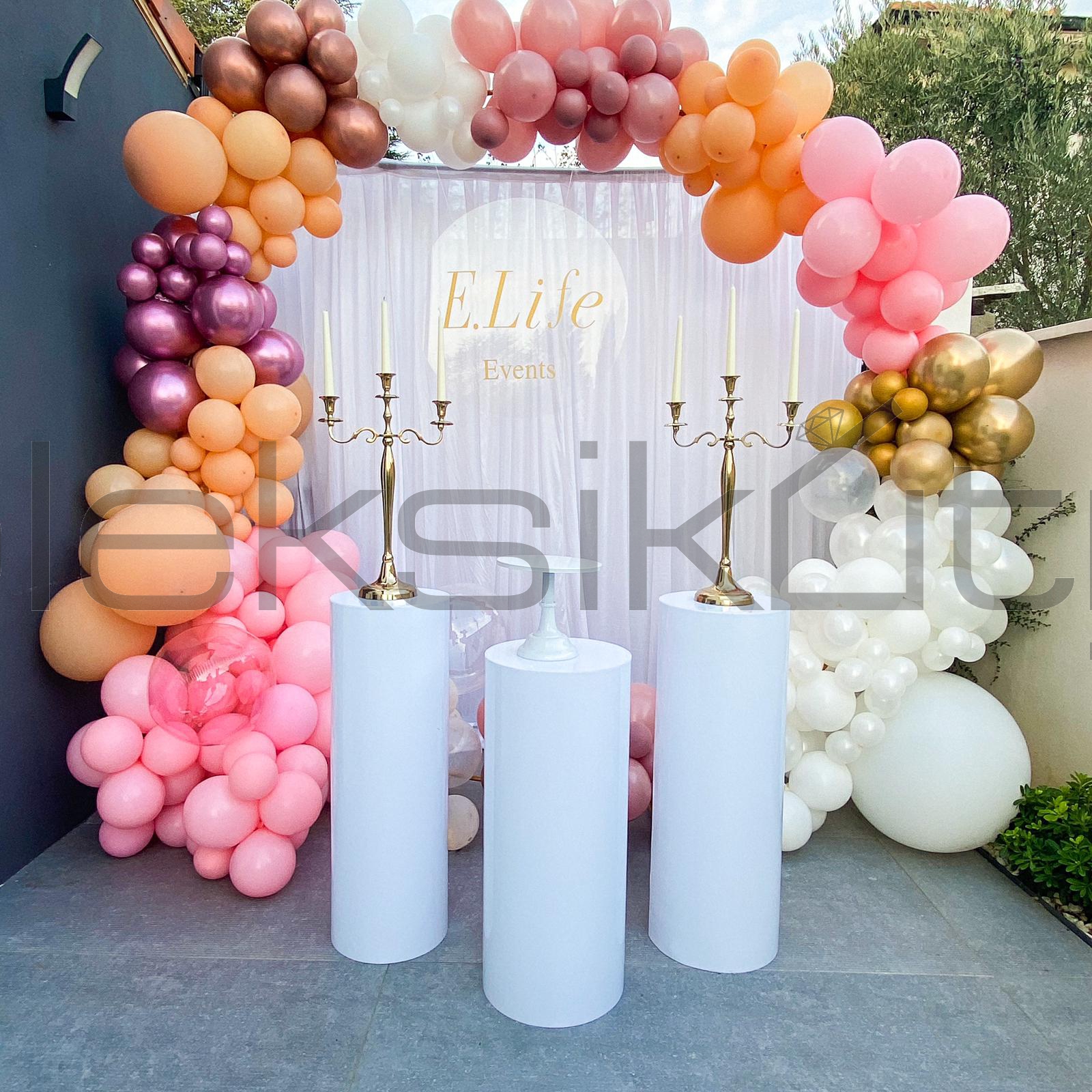 Plexi cylinder column set 3 pcs